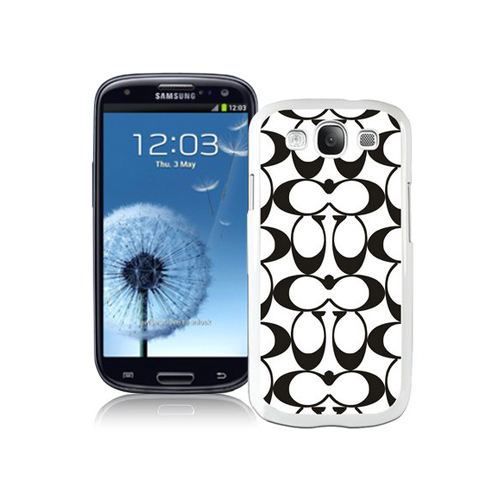 Coach Big Logo Black White Samsung Galaxy S3 9300 CAM